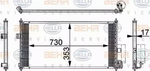 HELLA 8FC 351 317-751 - Конденсатор кондиционера autosila-amz.com