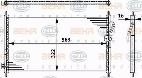 HELLA 8FC 351 317-701 - Конденсатор кондиционера autosila-amz.com