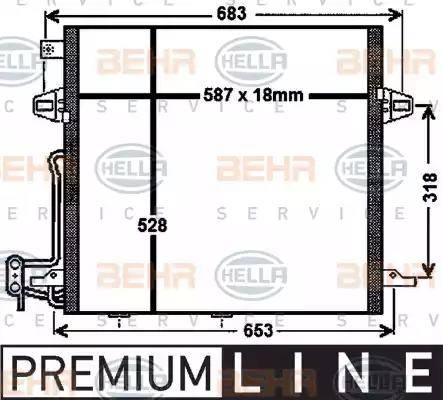 HELLA 8FC 351 330-611 - Конденсатор кондиционера autosila-amz.com