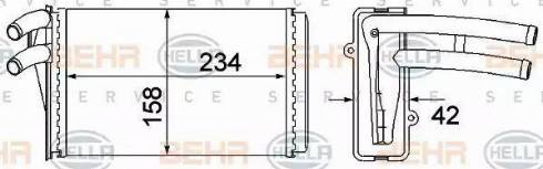 HELLA 8FH 351 045-101 - Теплообменник, отопление салона autosila-amz.com