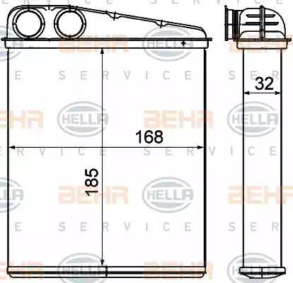 HELLA 8FH 351 000-551 - Теплообменник, отопление салона autosila-amz.com