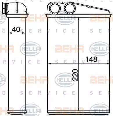 HELLA 8FH 351 000-651 - Теплообменник, отопление салона autosila-amz.com