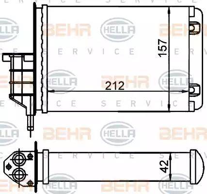 HELLA 8FH 351 001-554 - Теплообменник, отопление салона autosila-amz.com