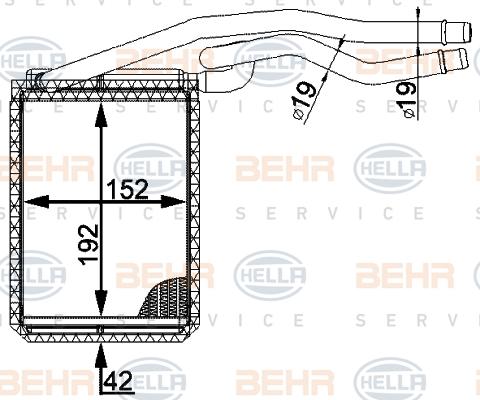 HELLA 8FH 351 001-641 - Теплообменник, отопление салона autosila-amz.com