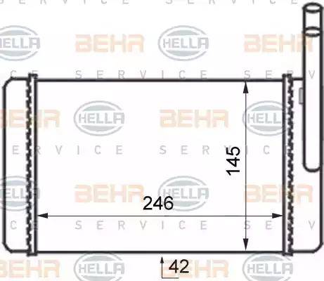 HELLA 8FH 351 024-311 - Теплообменник, отопление салона autosila-amz.com