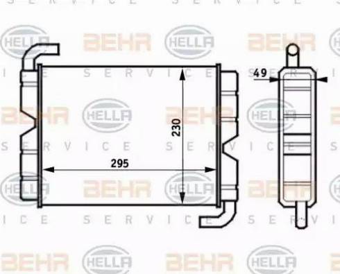 HELLA 8FH 351 024-381 - Теплообменник, отопление салона autosila-amz.com