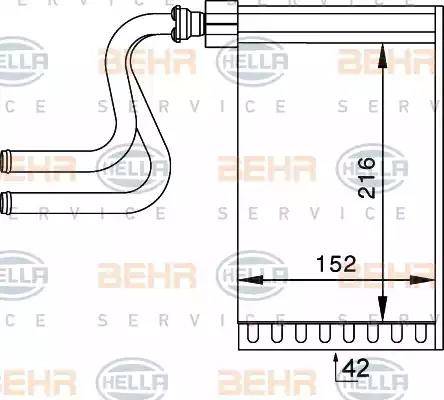 HELLA 8FH 351 024-261 - Теплообменник, отопление салона autosila-amz.com