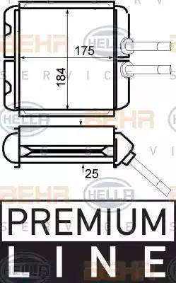 HELLA 8FH 351 024-221 - Теплообменник, отопление салона autosila-amz.com