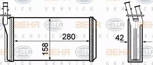 HELLA 8FH 351 308-401 - Теплообменник, отопление салона autosila-amz.com