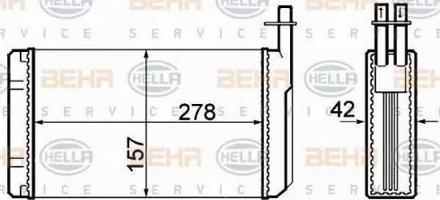 HELLA 8FH 351 308-661 - Теплообменник, отопление салона autosila-amz.com