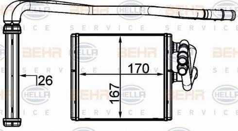 HELLA 8FH 351 315-594 - Теплообменник, отопление салона autosila-amz.com