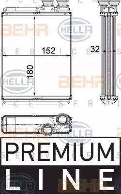 HELLA 8FH 351 315-501 - Теплообменник, отопление салона autosila-amz.com