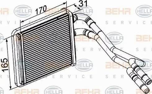 HELLA 8FH 351 315-601 - Теплообменник, отопление салона autosila-amz.com