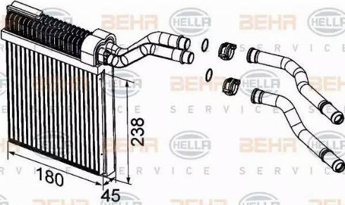 HELLA 8FH 351 315-621 - Теплообменник, отопление салона autosila-amz.com