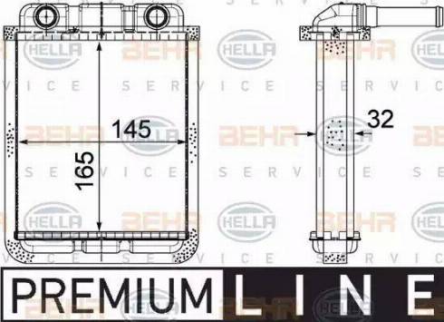 HELLA 8FH 351 315-391 - Теплообменник, отопление салона autosila-amz.com