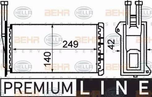 HELLA 8FH 351 311-571 - Теплообменник, отопление салона autosila-amz.com