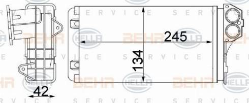 HELLA 8FH 351 311-344 - Теплообменник, отопление салона autosila-amz.com