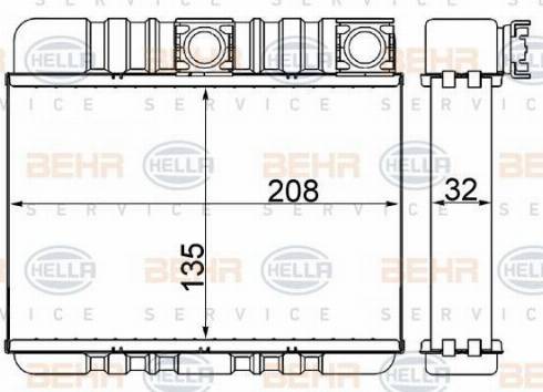 HELLA 8FH 351 311-334 - Теплообменник, отопление салона autosila-amz.com