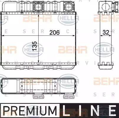 HELLA 8FH 351 311-331 - Теплообменник, отопление салона autosila-amz.com