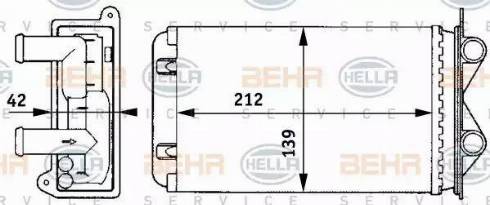 HELLA 8FH 351 313-401 - Теплообменник, отопление салона autosila-amz.com