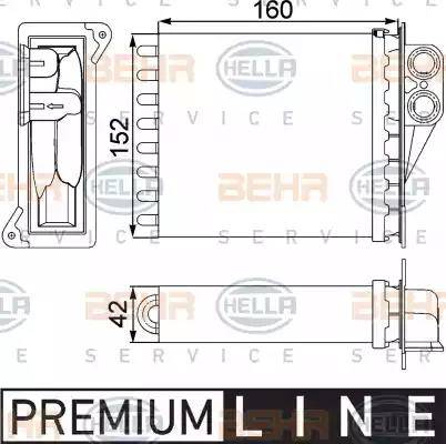 HELLA 8FH 351 313-591 - Теплообменник, отопление салона autosila-amz.com