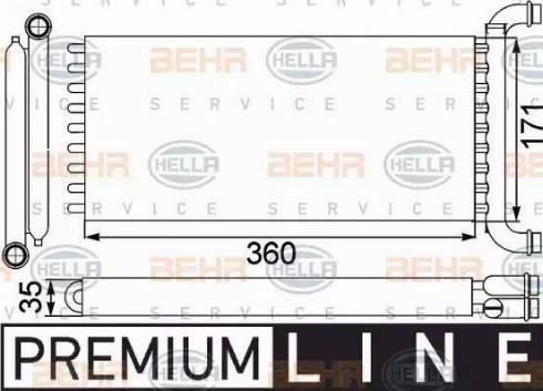 HELLA 8FH 351 313-571 - Теплообменник, отопление салона autosila-amz.com