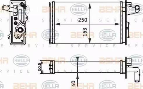 HELLA 8FH 351 313-041 - Теплообменник, отопление салона autosila-amz.com