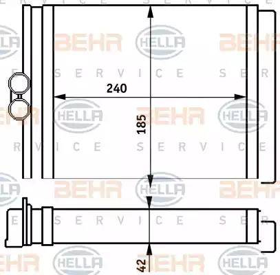 HELLA 8FH 351 313-151 - Теплообменник, отопление салона autosila-amz.com