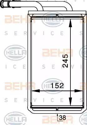 HELLA 8FH 351 313-101 - Теплообменник, отопление салона autosila-amz.com