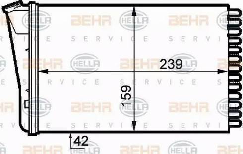 HELLA 8FH 351 313-291 - Теплообменник, отопление салона autosila-amz.com