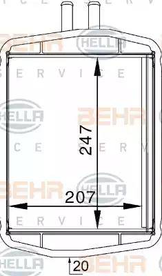 HELLA 8FH 351 313-241 - Теплообменник, отопление салона autosila-amz.com