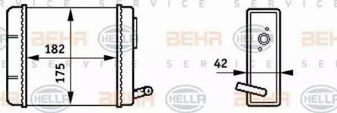 HELLA 8FH 351 313-211 - Теплообменник, отопление салона autosila-amz.com