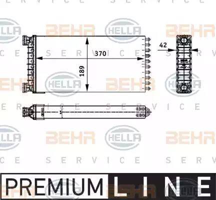 HELLA 8FH 351 312-551 - Теплообменник, отопление салона autosila-amz.com