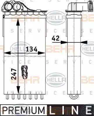 HELLA 8FH 351 312-131 - Теплообменник, отопление салона autosila-amz.com