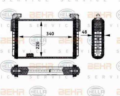 HELLA 8FH 351 312-371 - Теплообменник, отопление салона autosila-amz.com