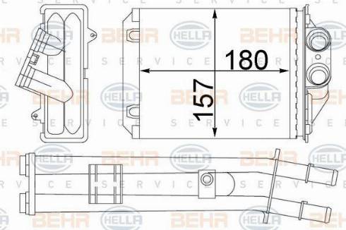 HELLA 8FH 351 331-354 - Теплообменник, отопление салона autosila-amz.com