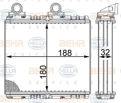 HELLA 8FH 351 331-714 - Теплообменник, отопление салона autosila-amz.com