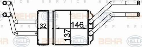 HELLA 8FH 351 331-774 - Теплообменник, отопление салона autosila-amz.com