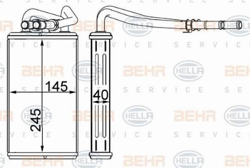 HELLA 8FH 351 333-004 - Теплообменник, отопление салона autosila-amz.com