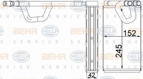 HELLA 8FH 351 333-104 - Теплообменник, отопление салона autosila-amz.com