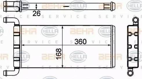 HELLA 8FH 351 333-214 - Теплообменник, отопление салона autosila-amz.com