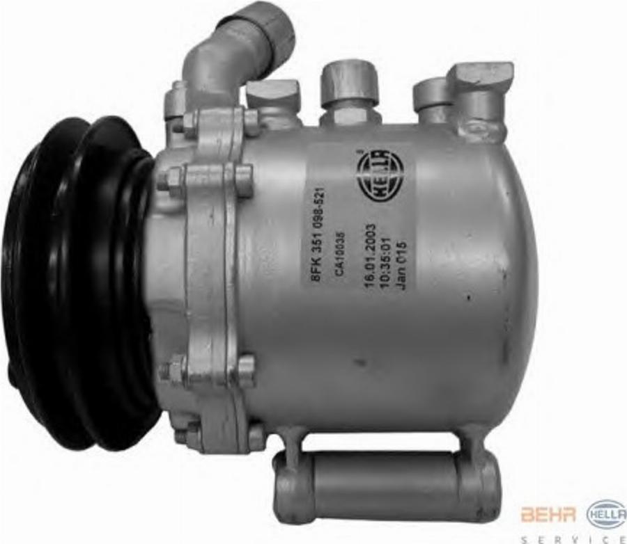 HELLA 8FK 351 098-521 - Компрессор кондиционера autosila-amz.com