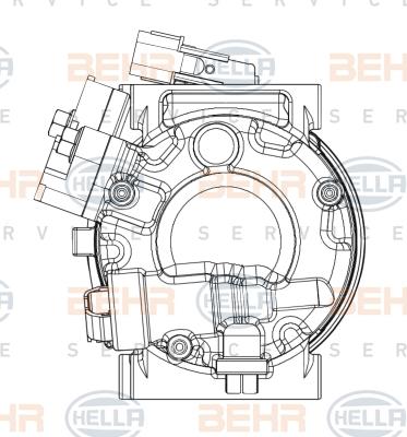 HELLA 8FK 351 008-051 - Компрессор кондиционера autosila-amz.com