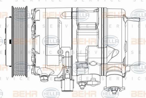 HELLA 8FK 351 008-201 - Компрессор кондиционера autosila-amz.com