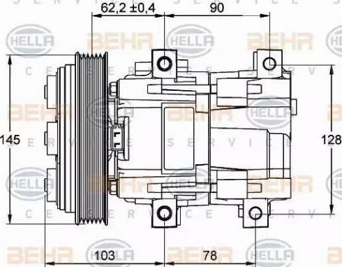 HELLA 8FK 351 113-171 - Компрессор кондиционера autosila-amz.com