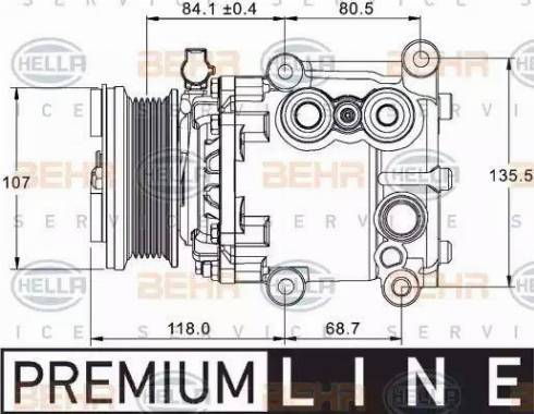 HELLA 8FK 351 334-091 - Компрессор кондиционера autosila-amz.com