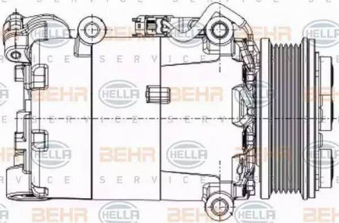 HELLA 8FK 351 334-391 - Компрессор кондиционера autosila-amz.com