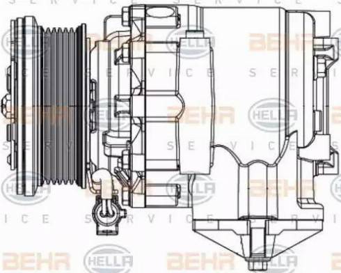 HELLA 8FK 351 334-331 - Компрессор кондиционера autosila-amz.com