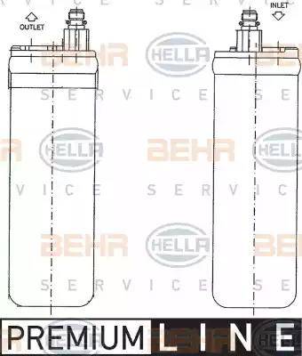 HELLA 8FT 351 198-611 - Осушитель, кондиционер autosila-amz.com