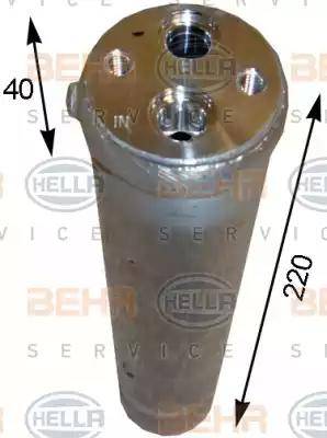 HELLA 8FT351193161 - Осушитель, кондиционер autosila-amz.com